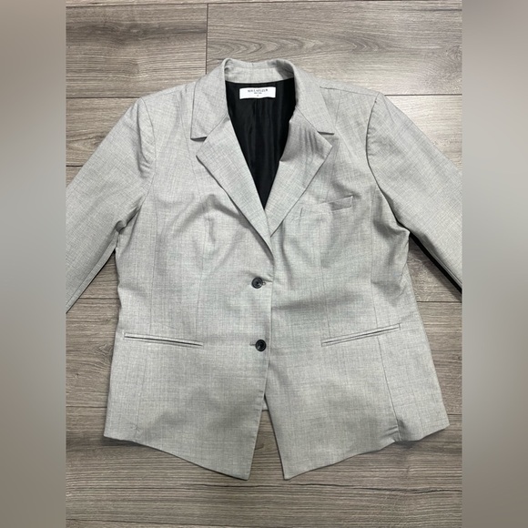 MM LaFleur Ross‎ Blazer in Light Gray Tropical Wool PLUS SIZE +1 - Picture 5 of 14